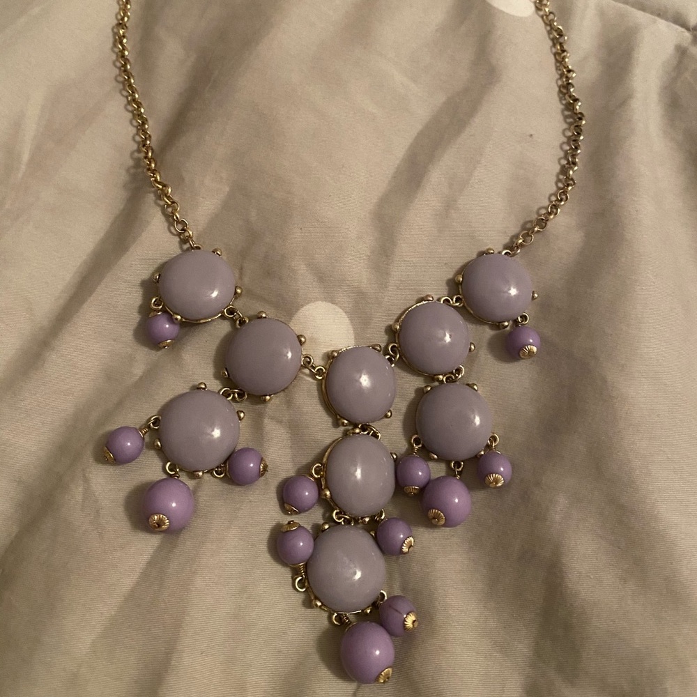 J crew purple bubble necklace like new